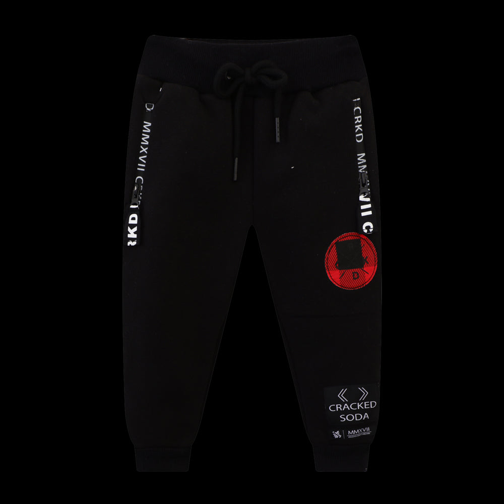 Cracked Soda Check Track Pants Black Size 00-2
