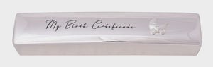 Birth Certificate Holder Silver