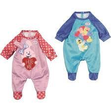 Baby Born fleece onesie assorted colours