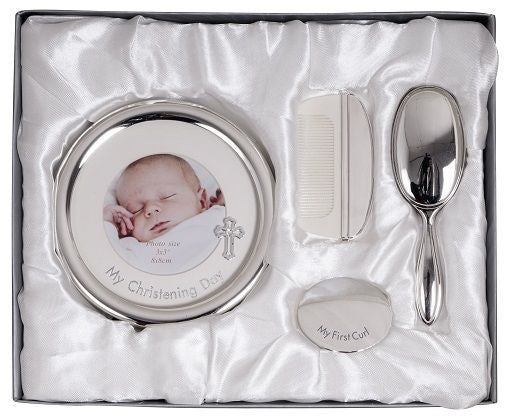 My Christening Day Frame, Brush, Comb & Curl set