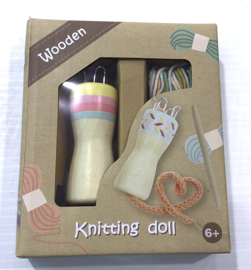 Wooden Knitting Doll