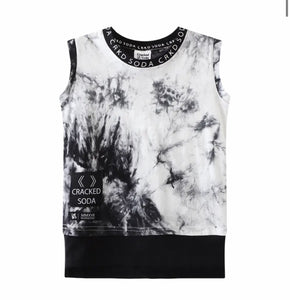 Cracked Soda Elliot tank white/black