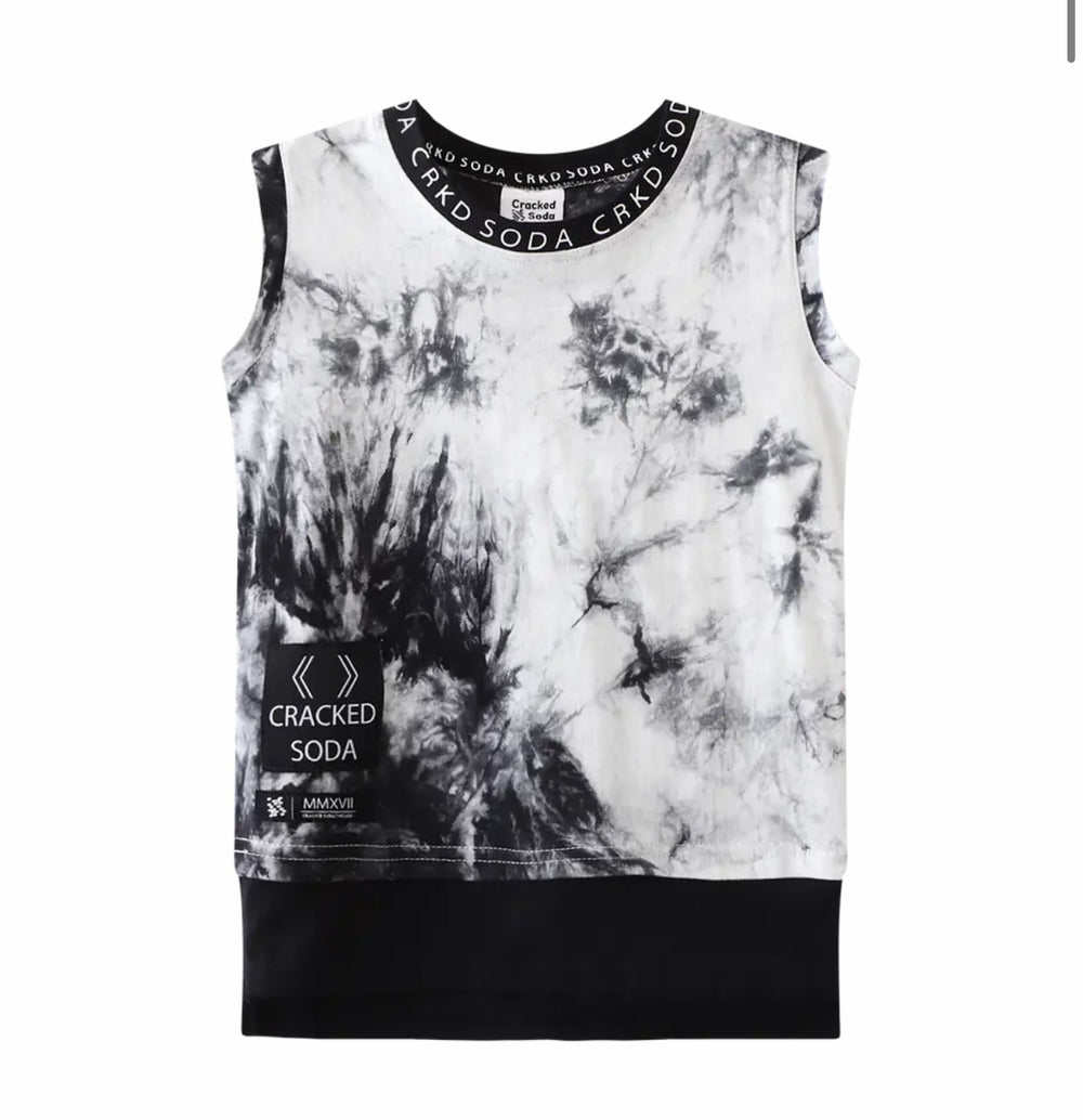 Cracked Soda Elliot tank white/black