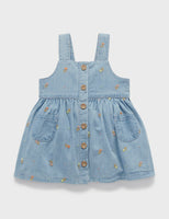 Purebaby Embroidered Pinnie Tuffed Floral Broderie
