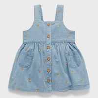 Purebaby Embroidered Pinnie Tuffed Floral Broderie