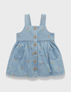 Purebaby Embroidered Pinnie Tuffed Floral Broderie