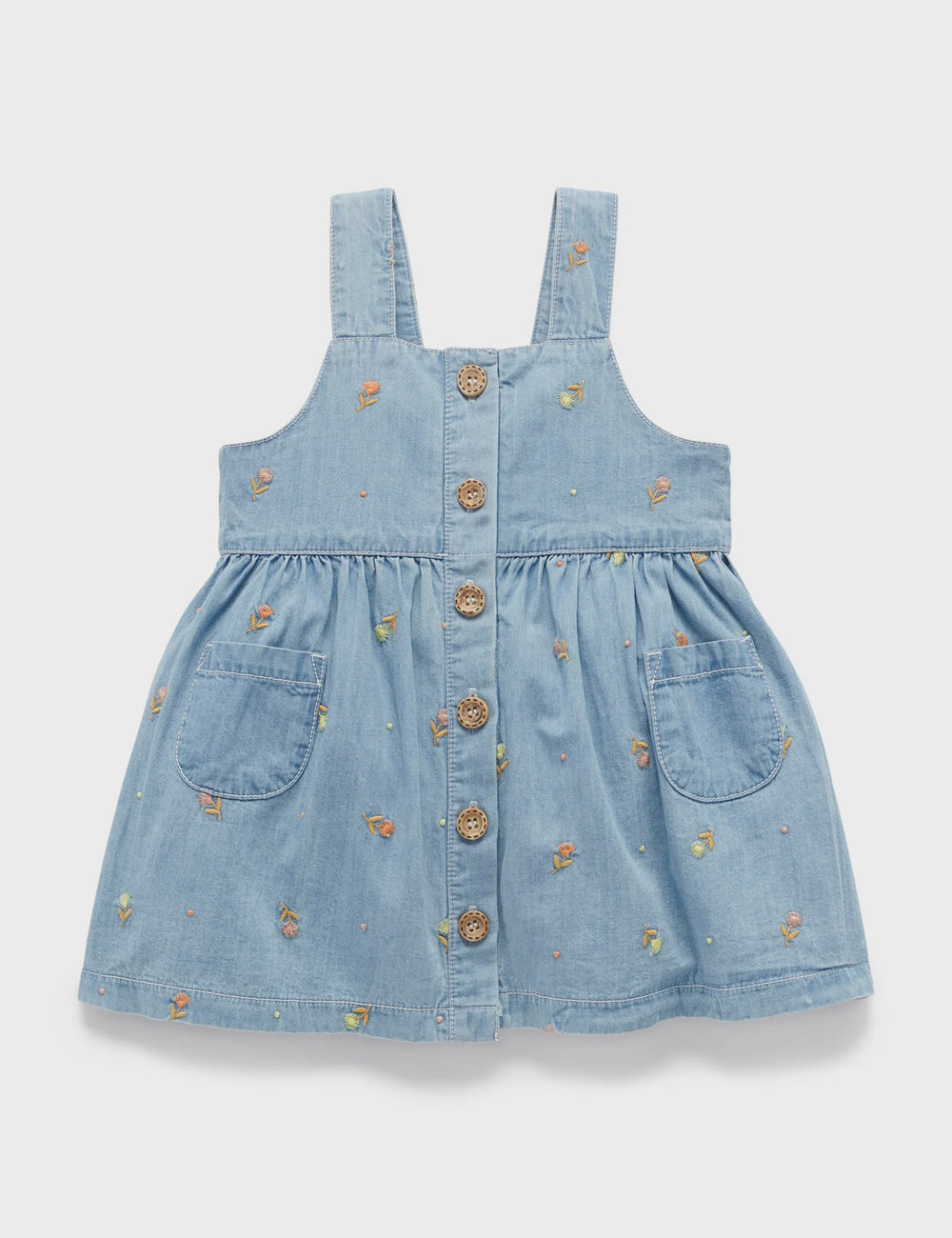 Purebaby Embroidered Pinnie Tuffed Floral Broderie