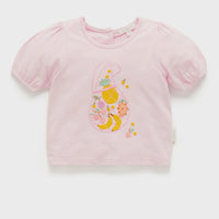 Purebaby  Rose Water Puff Sleeve Tee