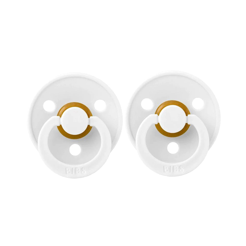 BIBS Colour Pacifier White/White 2pk