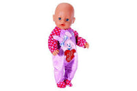 Baby Born fleece onesie assorted colours