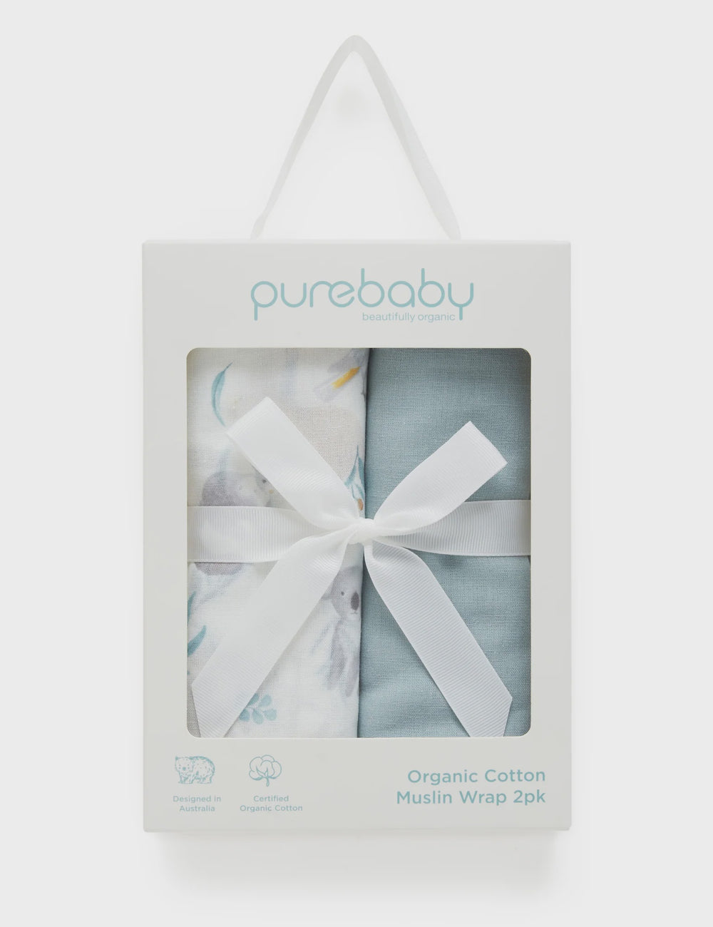 Organic Cotton Muslin Wrap 2pk