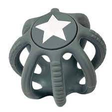 Soft Silicone Teether Ball Grey
