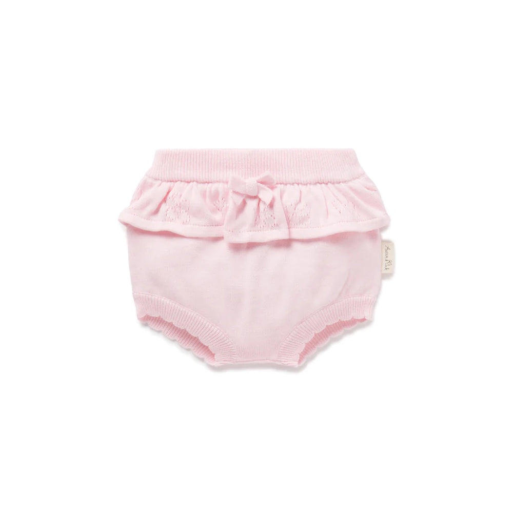 Aster & Oak Knit Ruffle Bloomers Pink