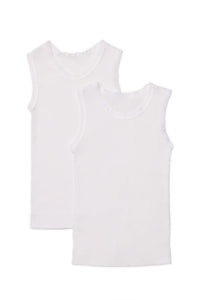 Marquise Baby Singlet Twin Pack White