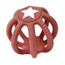 Soft Silicone Teether Ball Pink