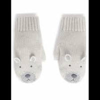 Purebaby polar bear mittens cloud melange