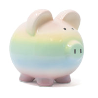 Rainbow Ombré Ceramic Piggy Bank