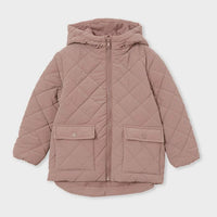 Milky Quilted Puffer Jacket Dusty Pink