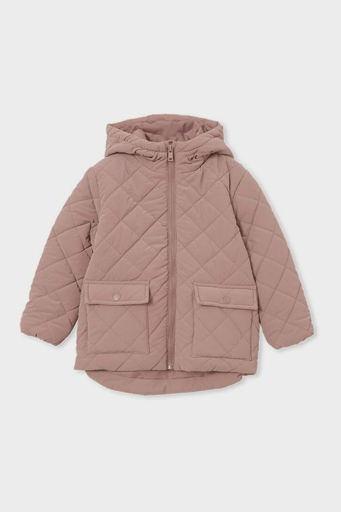 Milky Quilted Puffer Jacket Dusty Pink