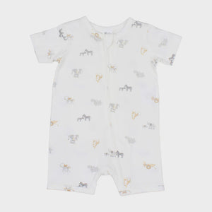 Bebe By Minihaha Short Sleeve Safari Romper