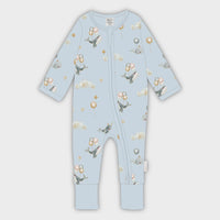 Child of Mine Whimsical Whales Organic Zipsuit
