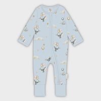 Child of Mine Whimsical Whales Organic Zipsuit