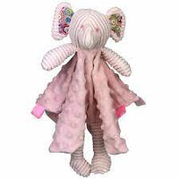 Textured Elephant Comfort Blankie Pink
