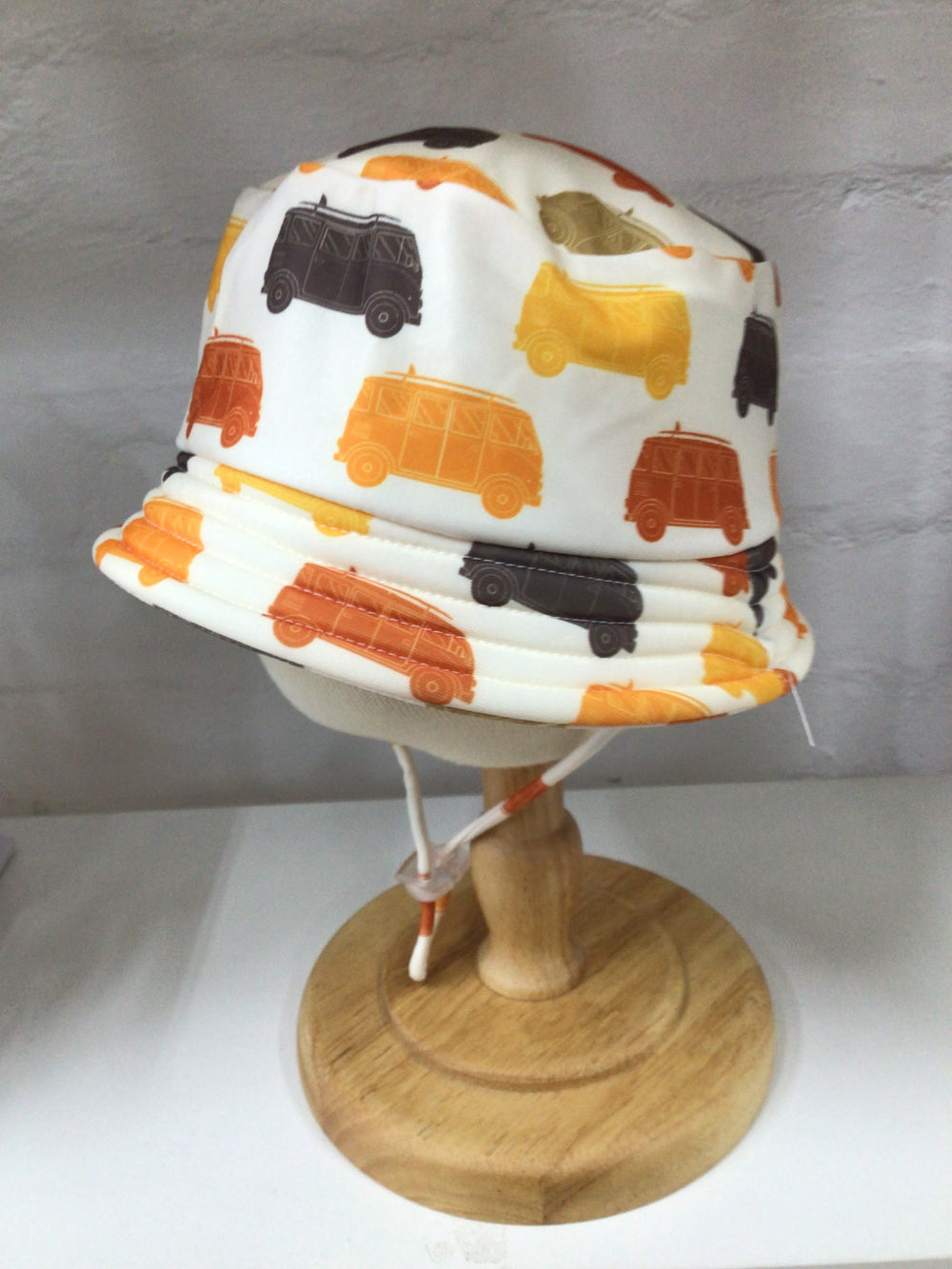 Sundaise Swim Bucket Hat Jayden Print with Buses