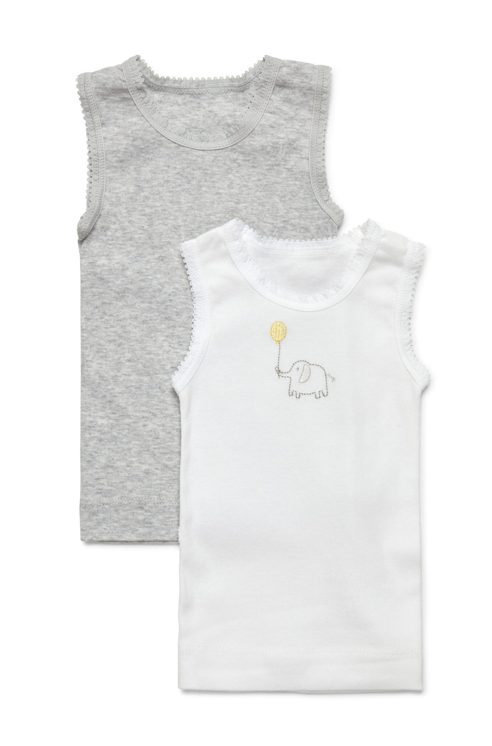 Marquise Singlet Twin Pack Grey/White Elephant