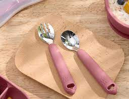 Cherub Baby Silicone Fork and Spoon
