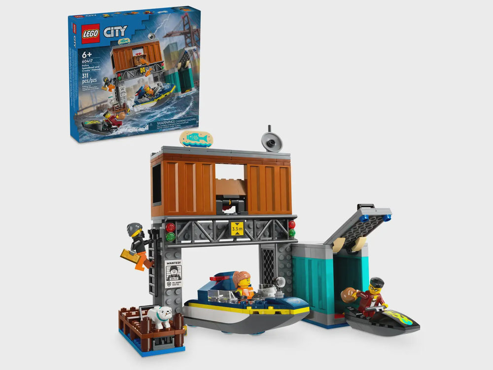 LEGO® CITY 60417 Police Speedboat and Crooks’ Hideout