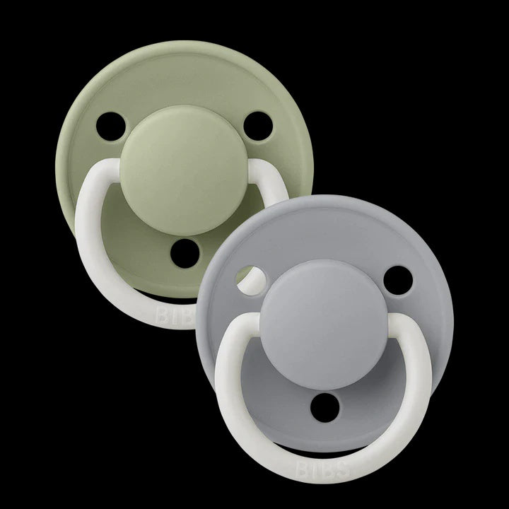 BIBS Colour Pacifier Glow Sage/Cloud 2 pack