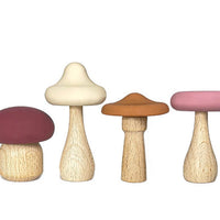 Silicone Mushroom Toy and Teether - Rose