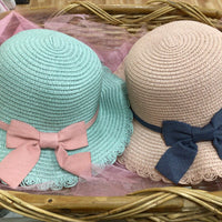 Ivy’s Scalloped Edge Straw Hat With Bow Assorted