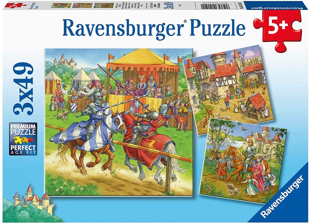 RAVENSBURGER 3x49 Puzzle Life Of The Knight 051502