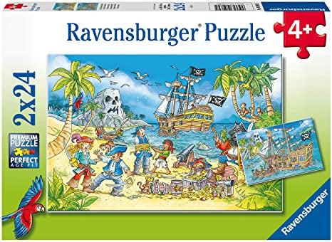 RAVENSBURGER 2x24 Puzzle Adventure Island 050895