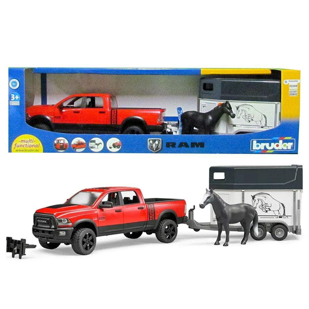 Bruder Power Wagon with Horse Trailer