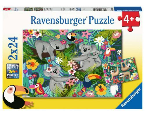 RAVENSBURGER 2x24 Puzzle Koalas and Sloths 051830