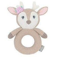 LIVING TEXTILES WHIMSICAL KNITTED RING RATTLE
