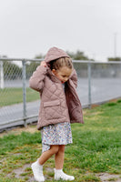 Milky Quilted Puffer Jacket Dusty Pink
