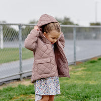 Milky Quilted Puffer Jacket Dusty Pink