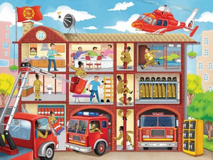 RAVENSBURGER 100 PUZZLE Firehouse Frenzy 104048