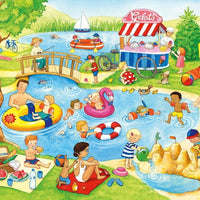 RAVENSBURGER 2x24 Puzzle Swimming at the Lake 050574