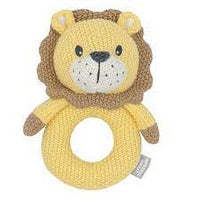 LIVING TEXTILES WHIMSICAL KNITTED RING RATTLE
