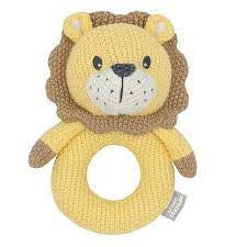 LIVING TEXTILES WHIMSICAL KNITTED RING RATTLE