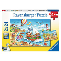 RAVENSBURGER 2x24 Puzzle Seaside Holiday 078295

