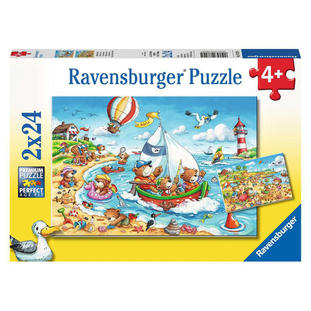 RAVENSBURGER 2x24 Puzzle Seaside Holiday 078295