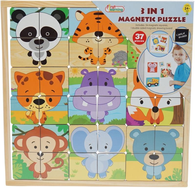 3-In-1 Magnetic Puzzle - Assorted