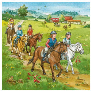 RAVENSBURGER 3x49 Puzzle A Day With Horses 092376