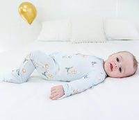 Child of Mine Whimsical Whales Organic Zipsuit
